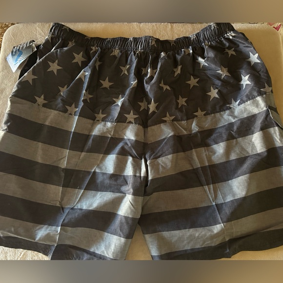 Kanu Surf Swim Shorts Black American Flag Design Lightweight Quick Dry 5X New - Picture 6 of 10